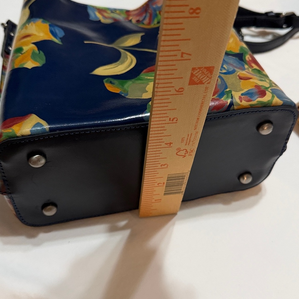 Patricia Nash Le Fleur Leather Ledra Bucket Crossbody Bag Chain-Shoulder NWT - Picture 9 of 11